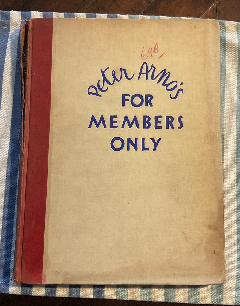 Peter Arno's For Members Only Book Hardcover 1935 Illustrated