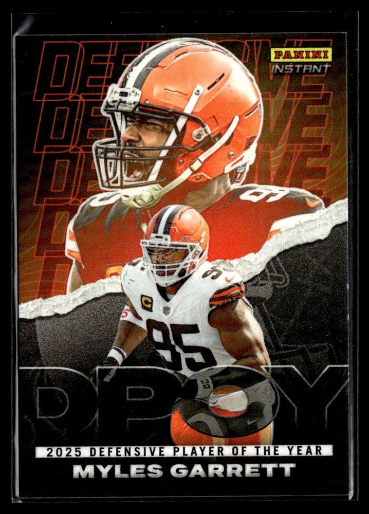 2025 Panini Instant NFL Defensive Player of The Year Miles Garrett Browns AW-DPO