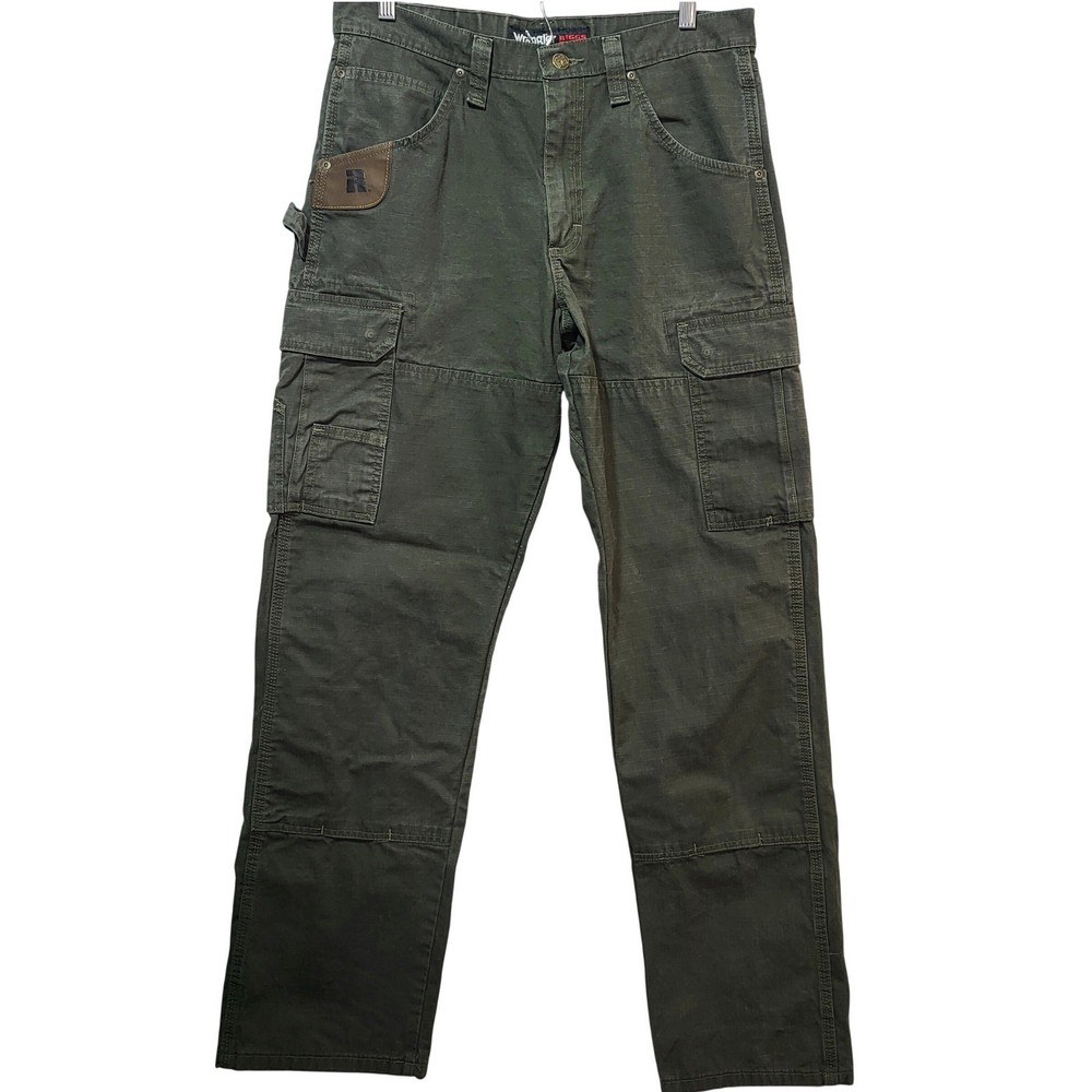Wrangler Riggs Workwear Mens Ripstop Cargo Pants Utility Straight Leg 32/34