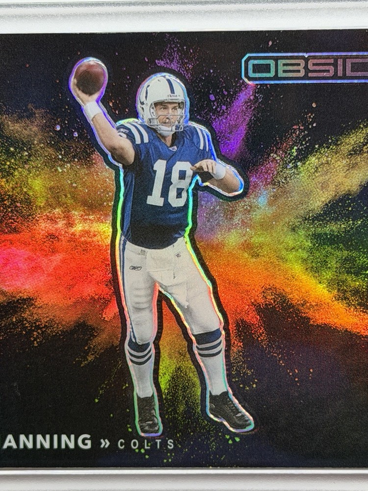 2021 Panini Obsidian - Peyton Manning COLOR BLAST BLACK CB-16 Colts SSP CASE HIT