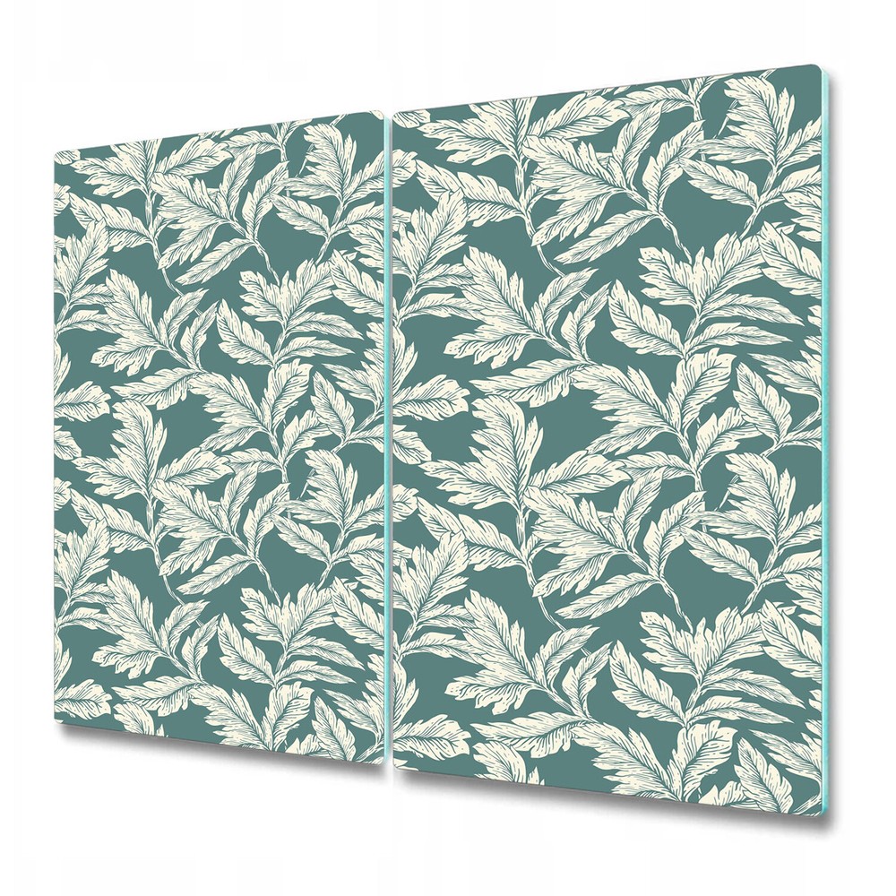 Glass Induction Cover Soft Leaf Elegant Leaves Floral Hawaii Leaves Flowers