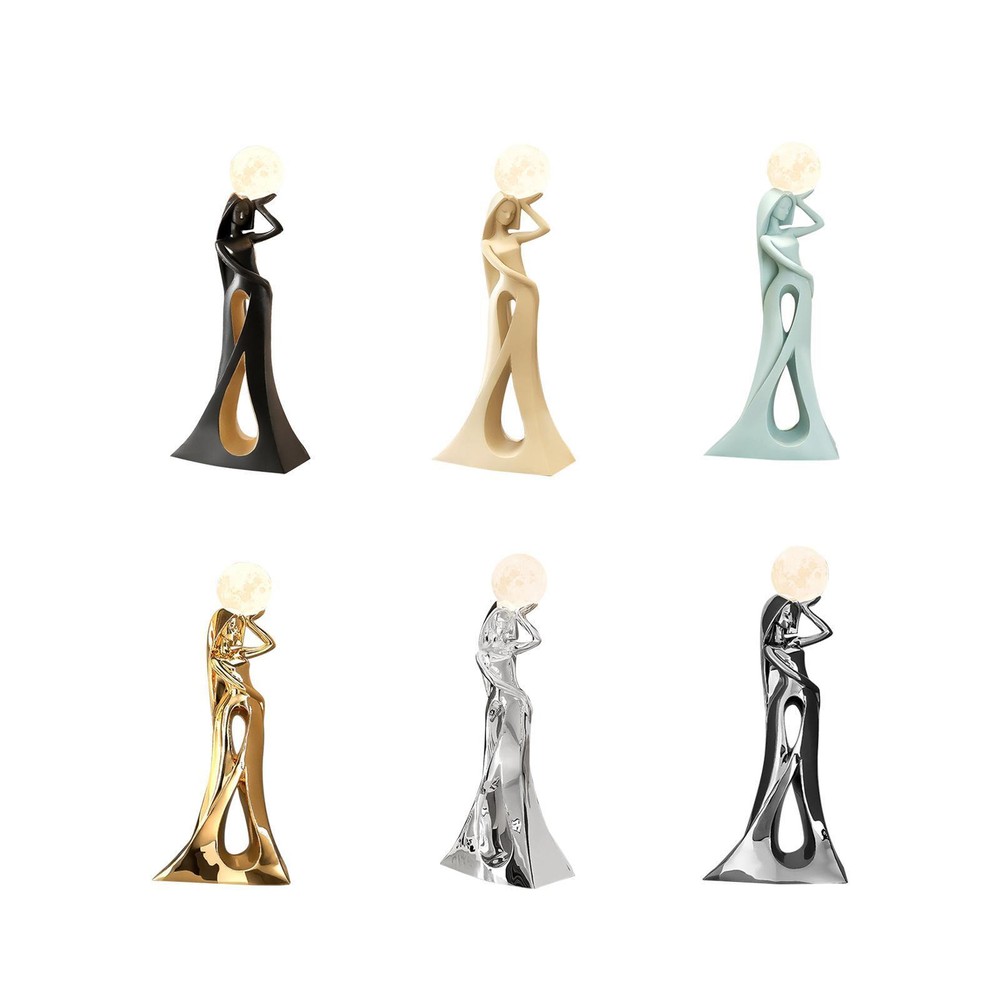 Abstract Figurine with LED Crafts Abstract Art Ornament for Desk Shelf Decor-image