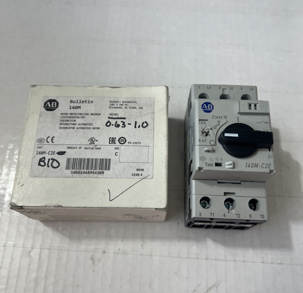Allen-Bradley 140M-C2E-B10 Motor Protection Circuit Breaker  0.63-1A