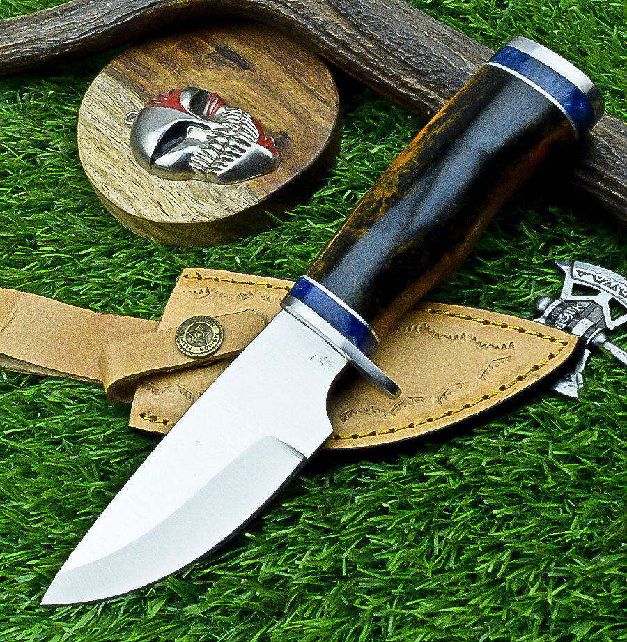 Custom Hand Forged J2 Steel Blade skinning Knife, Hunting CAMPING Knife- UN-7318