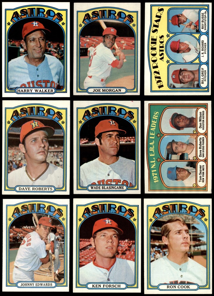 1972 Topps Houston Astros Near Team Set 6 - EX/MT 3689347 (20 / 29 cards)