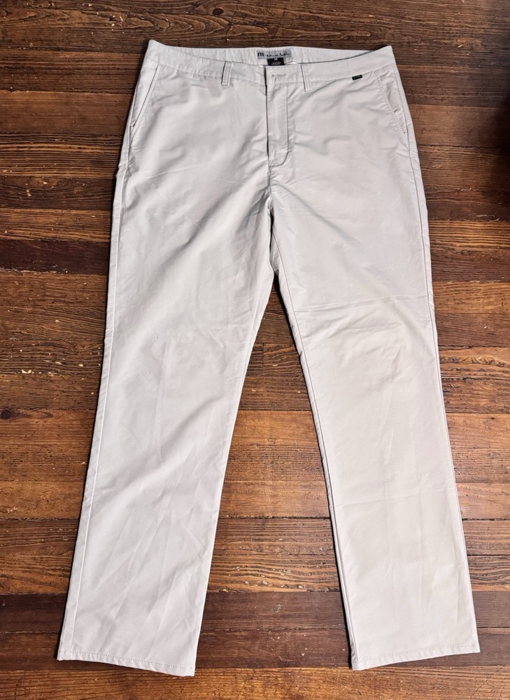 Travis Mathew Golf Chino Pants Light Gray Stretch Men’s Size 38