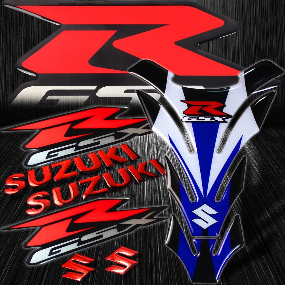 Reflective Logo Blue Gas Tank Pad+6