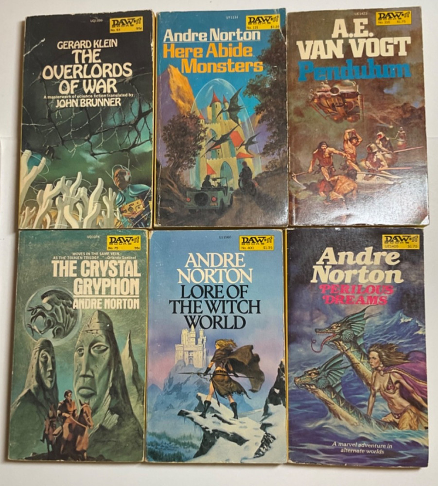 Lot - 6 DAW Yellow Spine 1st Printing Rare / Hard-to-Find, Andre Norton, Brunner