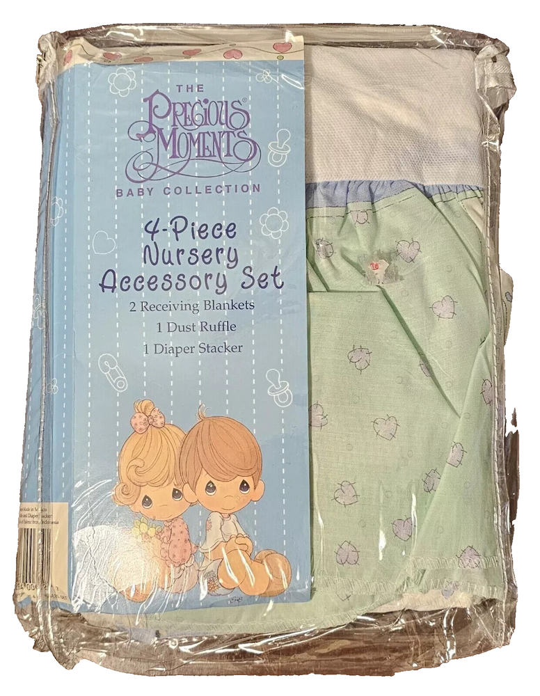 Vintage 4-Piece Nursery Accessory Set Precious Moments Crib Sweet Dreams