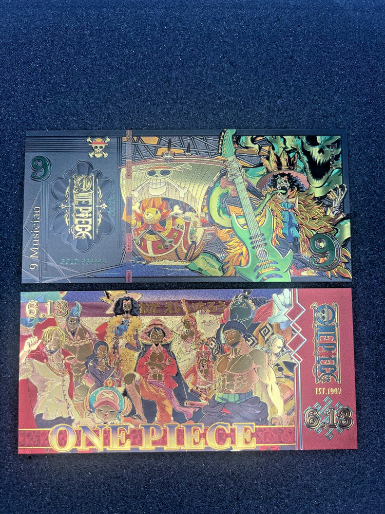 Brook - 24k Gold Foil Banknote - One Piece Anime
