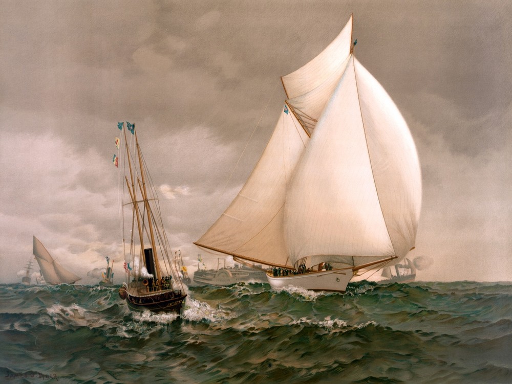 Decor War Poster. Fine Graphic Art. Sailing Boats. Ocean Home Wall Design 1238