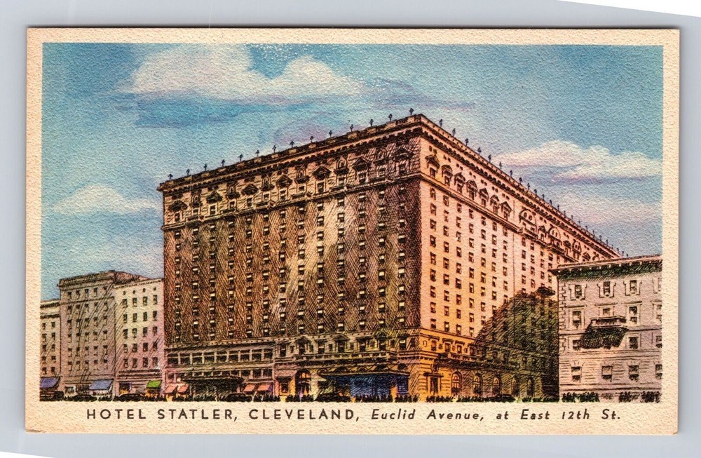 Cleveland OH-Ohio, Hotel Statler, Euclid Avenue, Advertisement Vintage Postcard