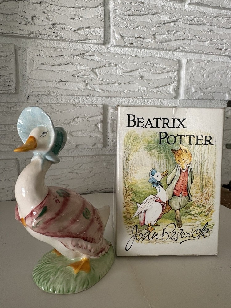 Royal Albert Beatrix Potter Jemima Puddle-Duck Figurine, Hand Painted, Boxed