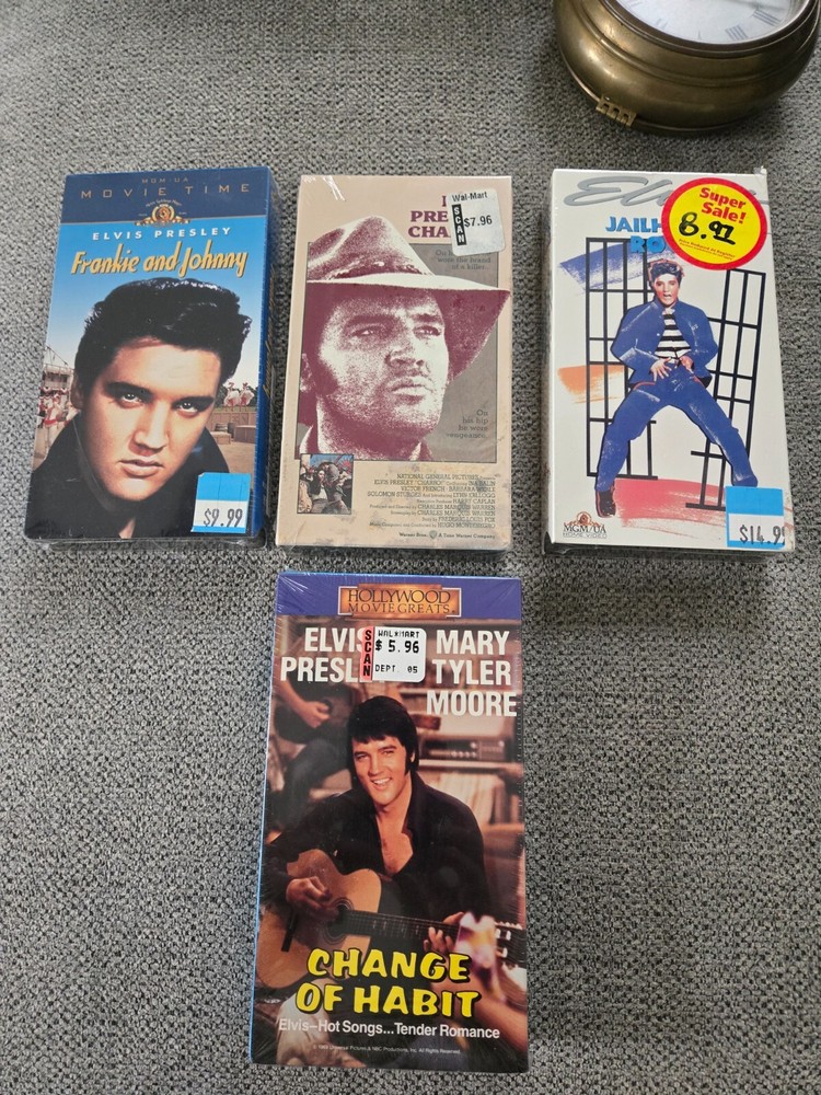 VHS Tapes Elvis Presley NEW Change Habit Frankie & Johnny Jailhouse Rock Charro