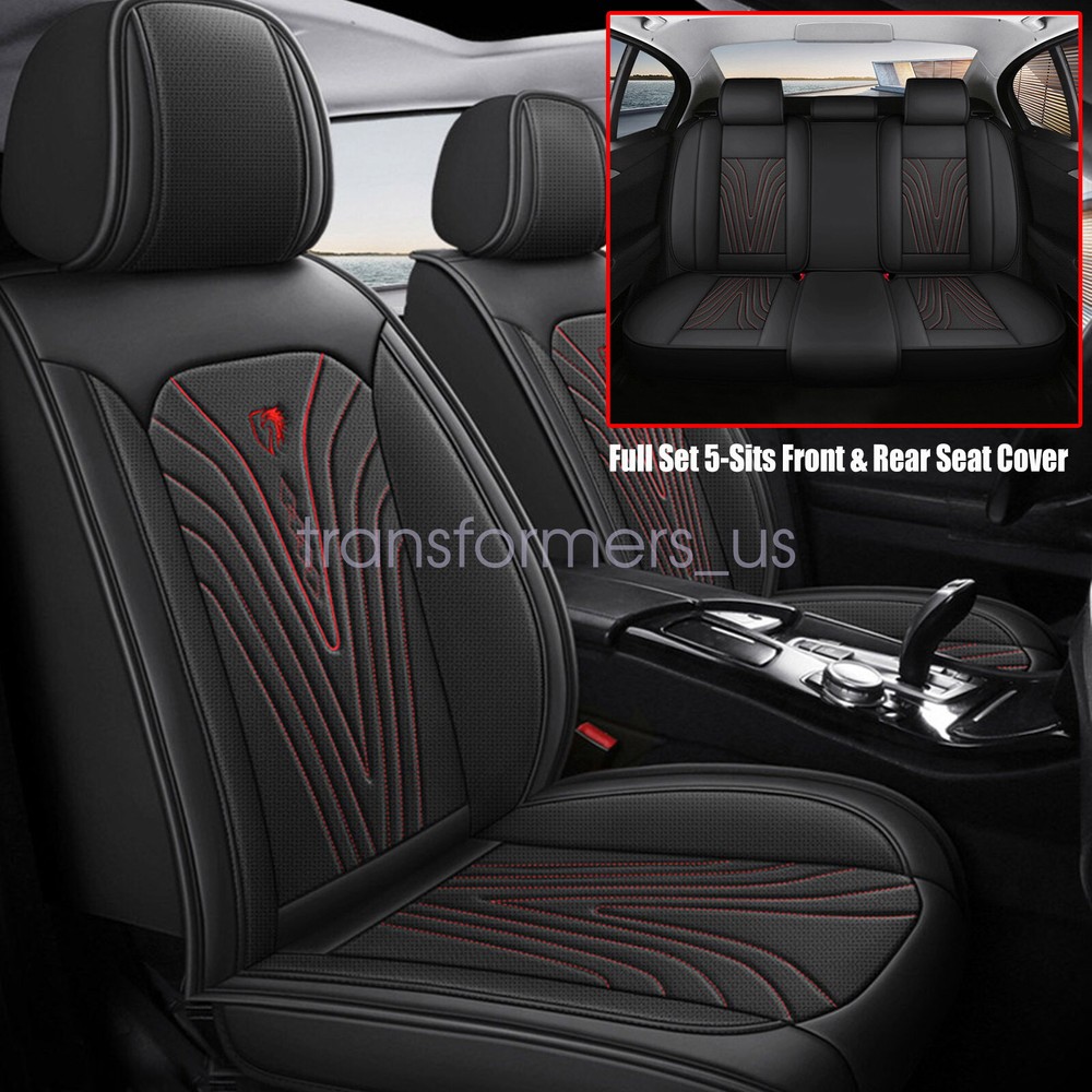 For HONDA Full Set Car 5-Seat Covers Waterproof PU Leather Cushion Pad
