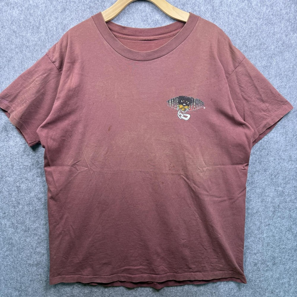 Vintage 1995 Top Dawg Rottweiler Armed To The Teeth Graphic T-Shirt XL