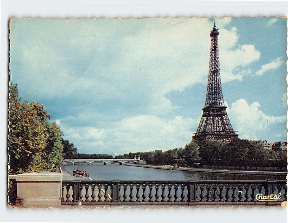 Postcard Eiffel Tower Paris France