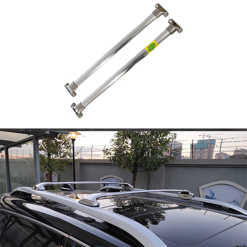 Top Roo Rack Luggage Carrier Rail Aluminum Silver Fit For 2015-20 Jeep Renegade