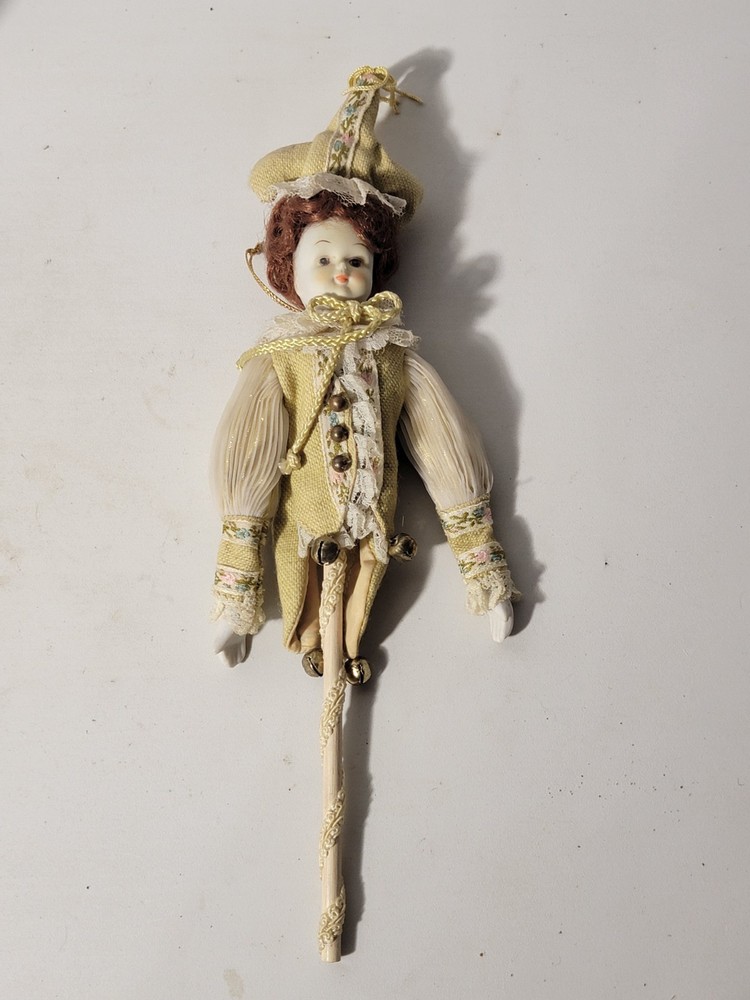 Vintage Kurt Adler Louis Nichole Doll Stick Christmas Ornament Heirloom Co