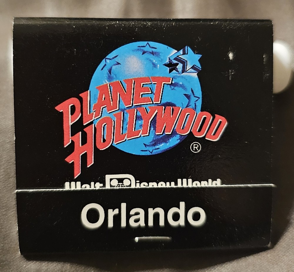 Vintage Downtown Disney Planet Hollywood Orlando Matchbook Unused Rare