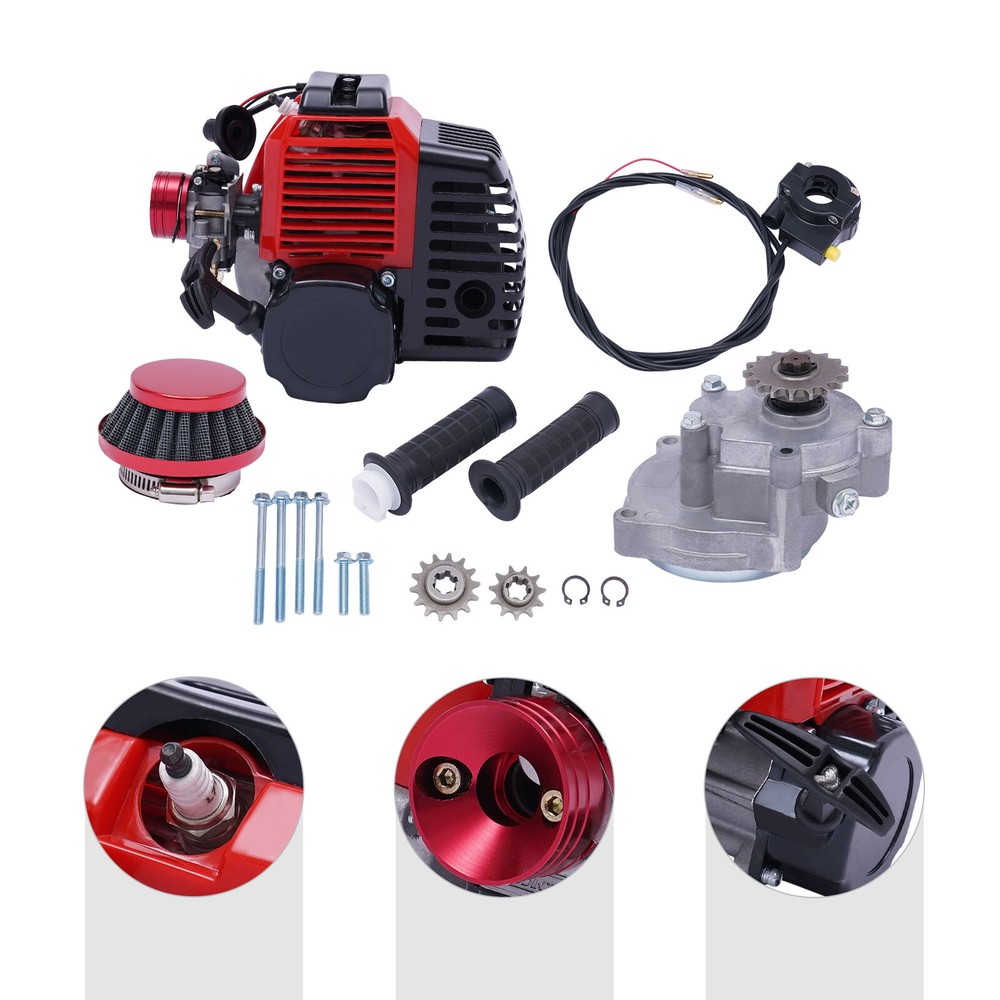 Bicycle Motorized 49CC 2-Stroke Gas Petrol Bike Engine Motor Kit Chain Scooter