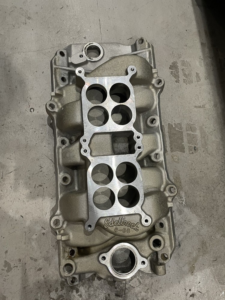 Edelbrock C-66 5420 Dual Quad Intake Manifold for BBC 396 427 454 Chevy