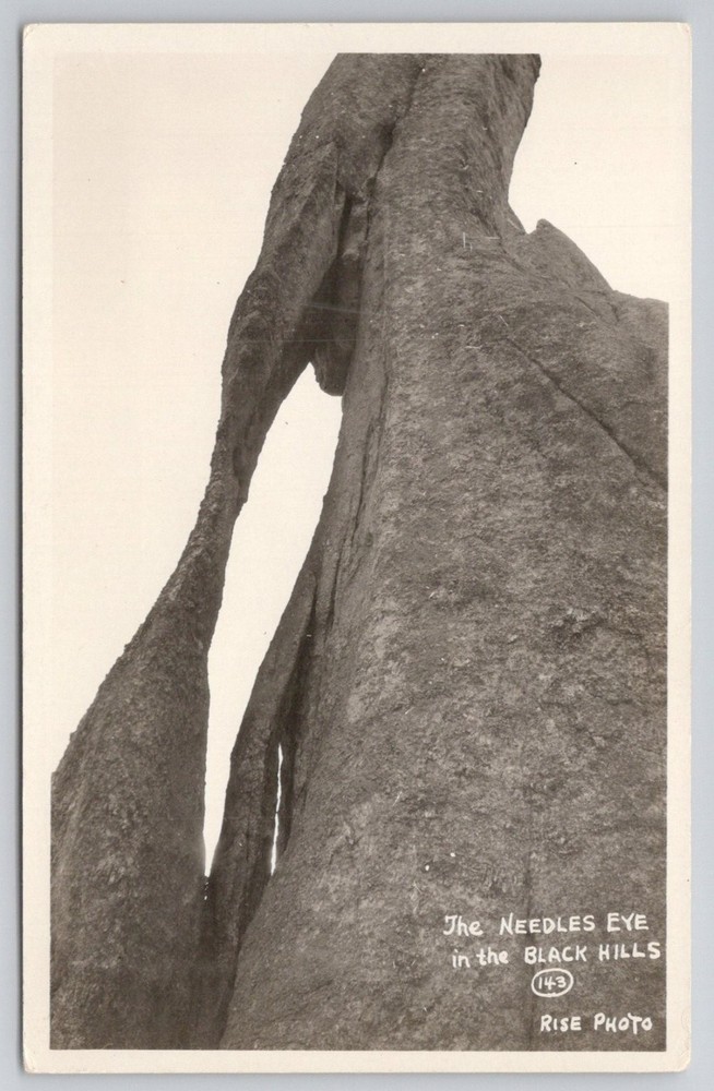 Needles Eye Black Hills RPPC Vintage South Dakota Natural Rock Formation