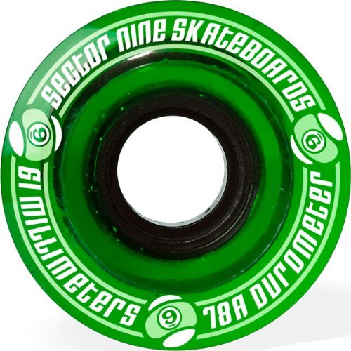 Sector 9 9-Ball Clear Green 78a 61mm Skateboard Wheels (Set Of 4)