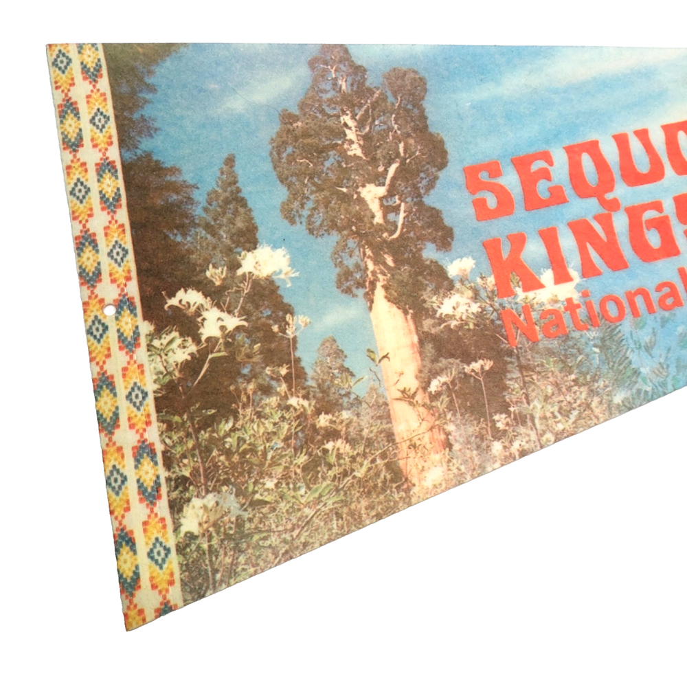 Sequoia & Kings Canyon California National Parks Vtg Full Size Pennant 12