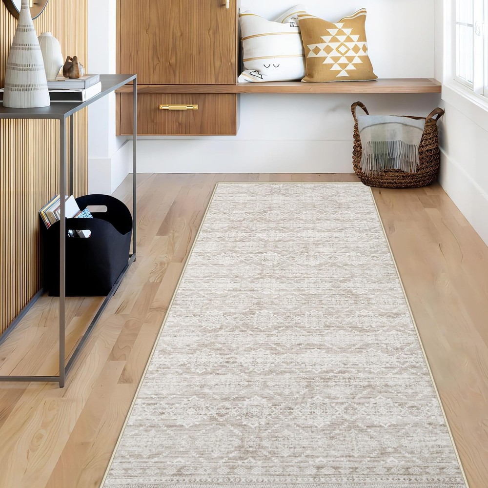 Runner Rug 2x5 Boho Geometric Area Rugs: Small Washable Kitchen Entryway Rug,...