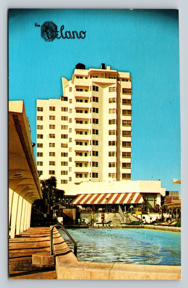 Miami Beach Florida The Delano Hotel & Cabana Club VINTAGE Postcard