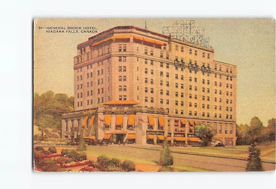 Postcard General Brock Hotel Niagara Falls Ontario Canada