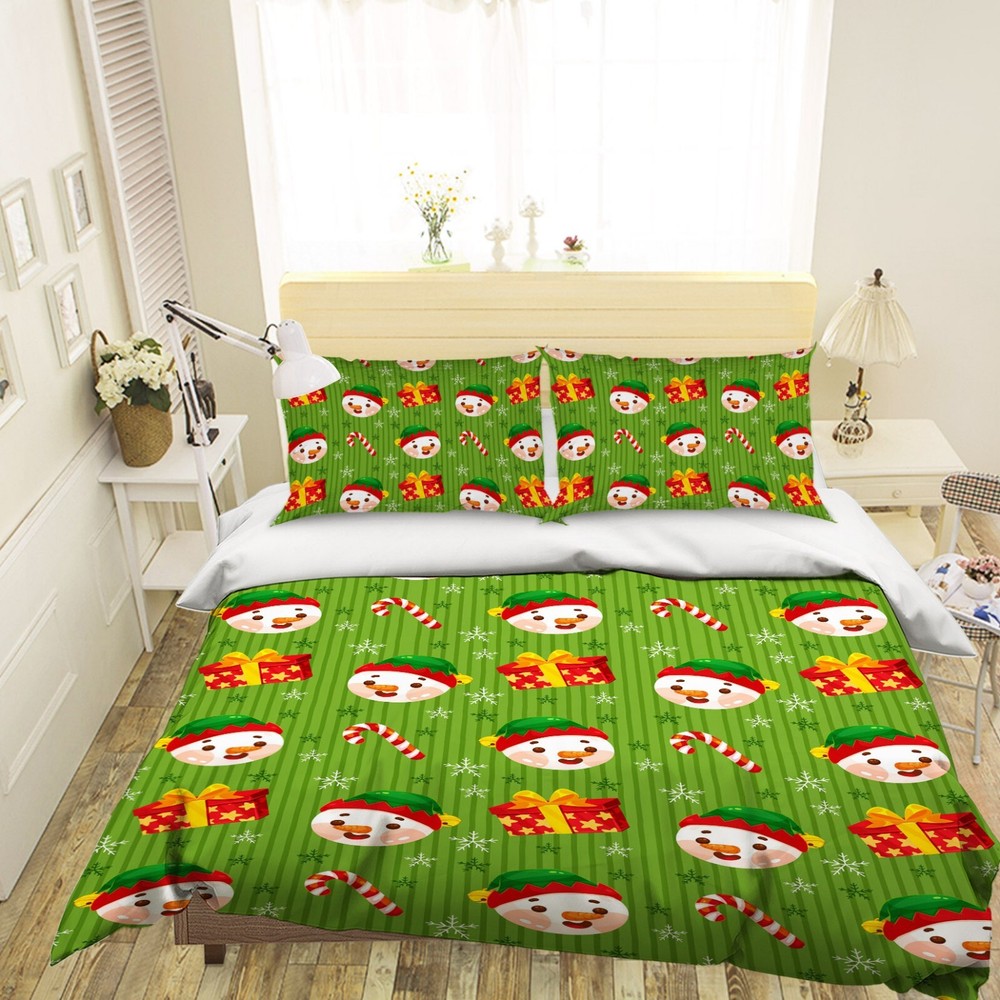 3D Christmas Xmas A1248 Bed Pillowcases Quilt Duvet Cover Set Queen King Amy