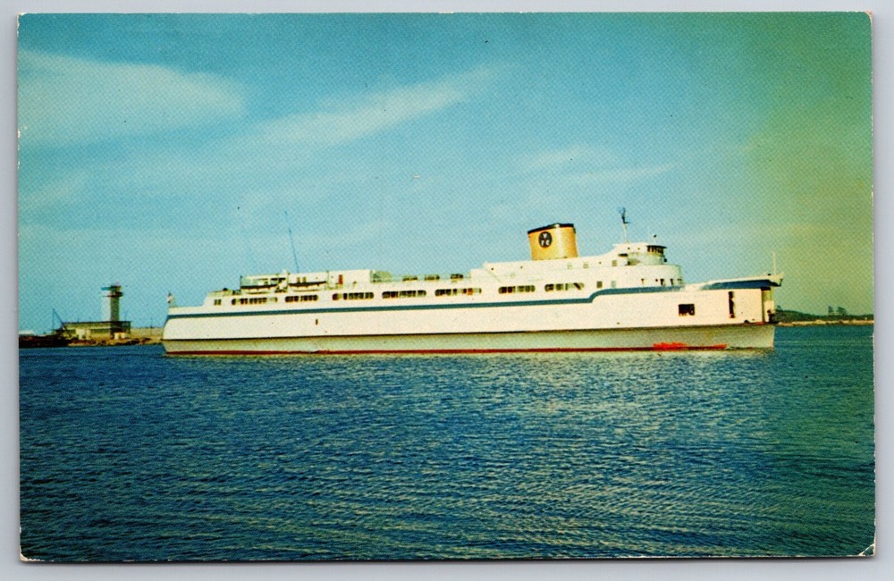 C1950 Auto Passenger Ferry Princess Anne Little Creek Kiptopeke Beach VAPostcard