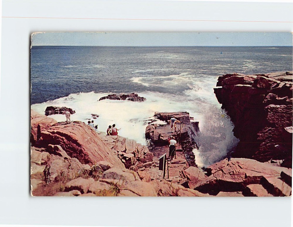 Postcard Thunder Hole Acadia National Park Mt Desert Island Maine