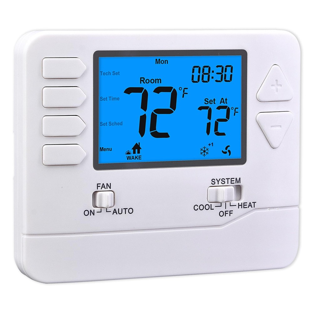 5-1-1 Day Programmable Thermostats for Home 2 Heat/ 2 Cool Conventional Multi...
