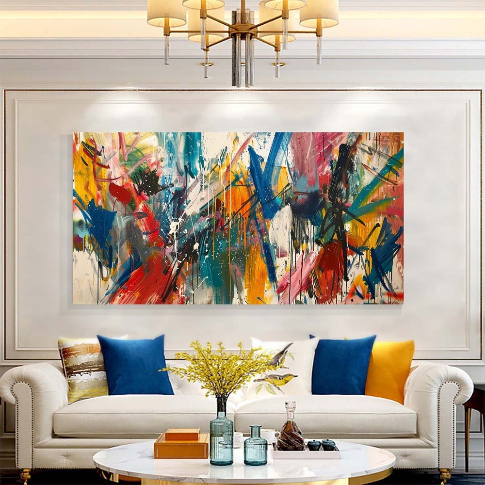 red textured abstract oil paintings on canvas modern art decor for wall