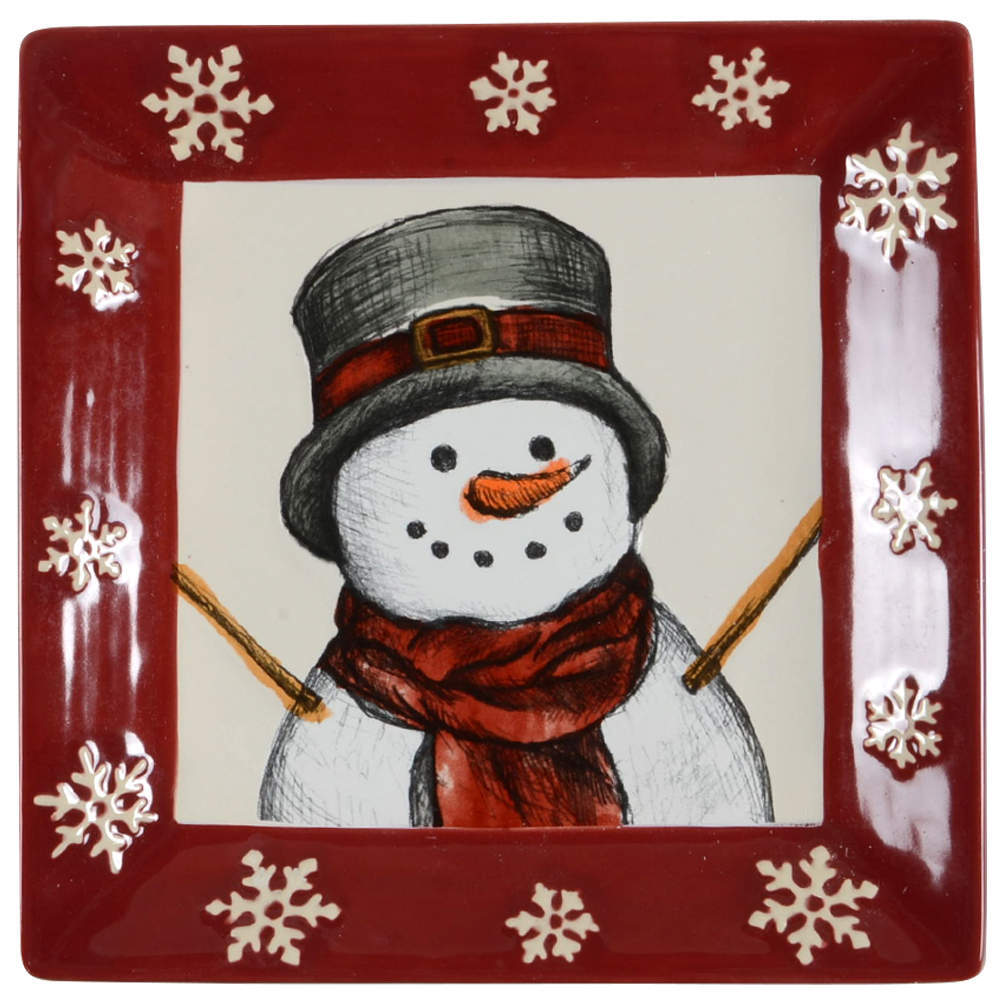 St Nicholas Square Yuletide Square Salad Plate 10237616