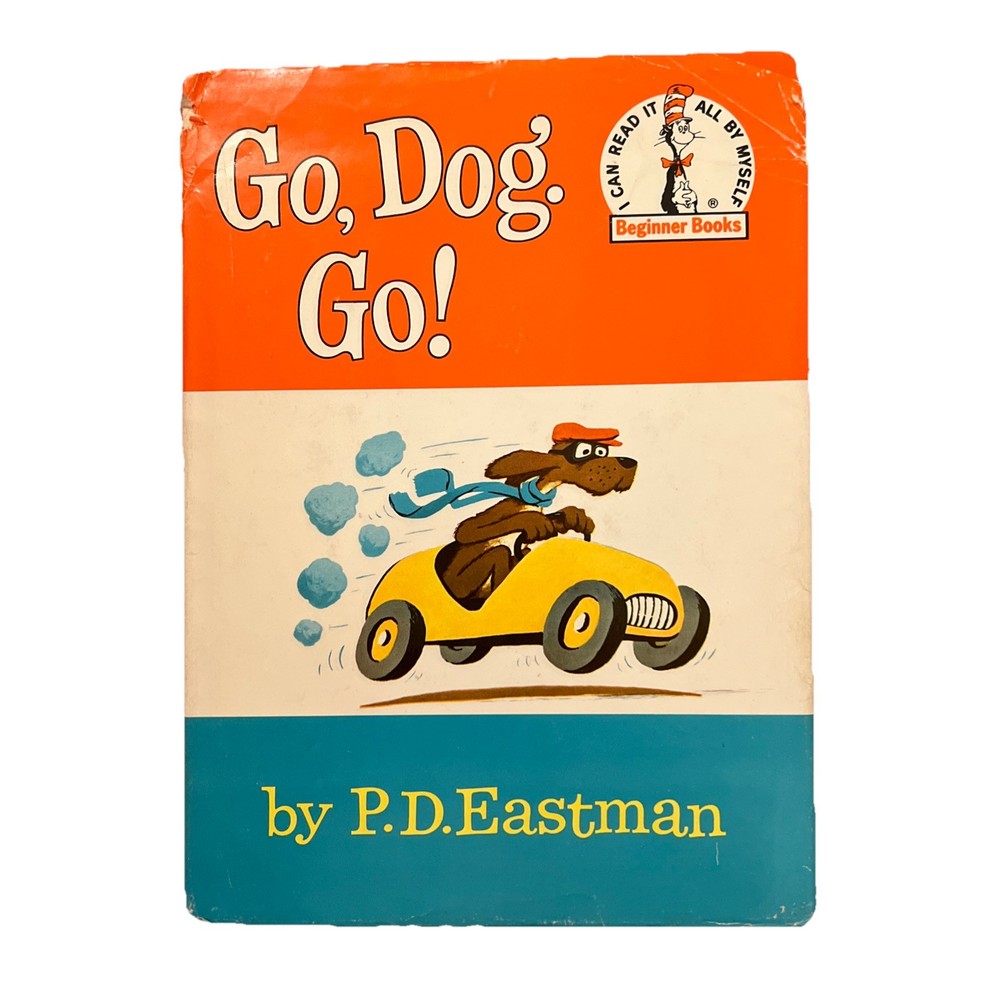Dr. Seuss GO DOG GO!  1963 by P.D. Eastman Early Printing I Can Read VTG HC w DJ