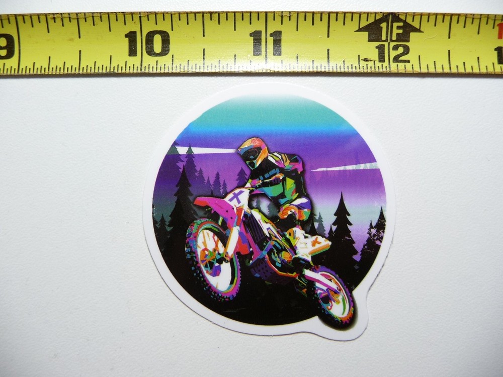 Motorcycle Sticker Decal Dusk Riding Woods Fan Love Team Vet