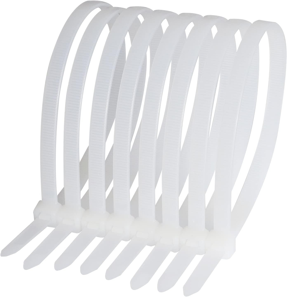 Heavy Duty 12 Inch White Zip Ties 120 lbs Tensile Strength Large Cable Ties