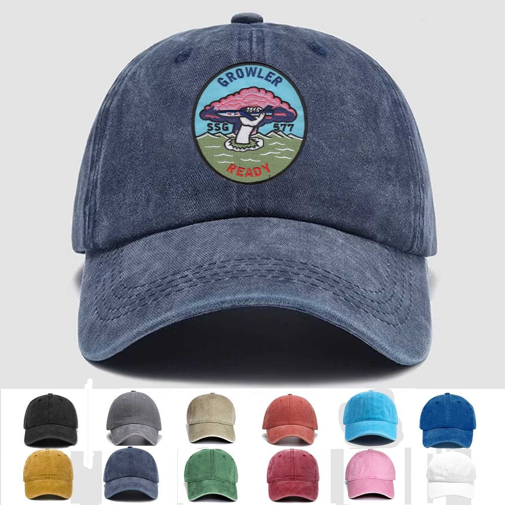 Custom Personalization Embroidered Hat SSG-577 USS Growler, Veteran Cap, Gift
