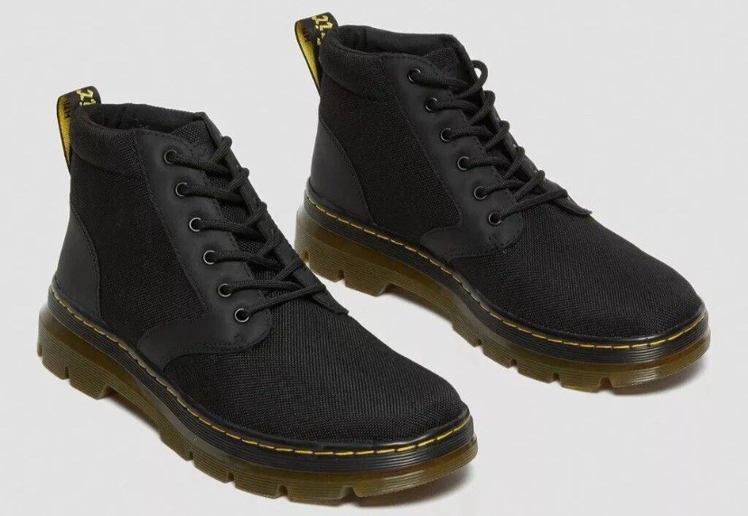 Unisex Dr. Martens Bonny Black Poly Combat Boots Extra Tough M-9 W-10
