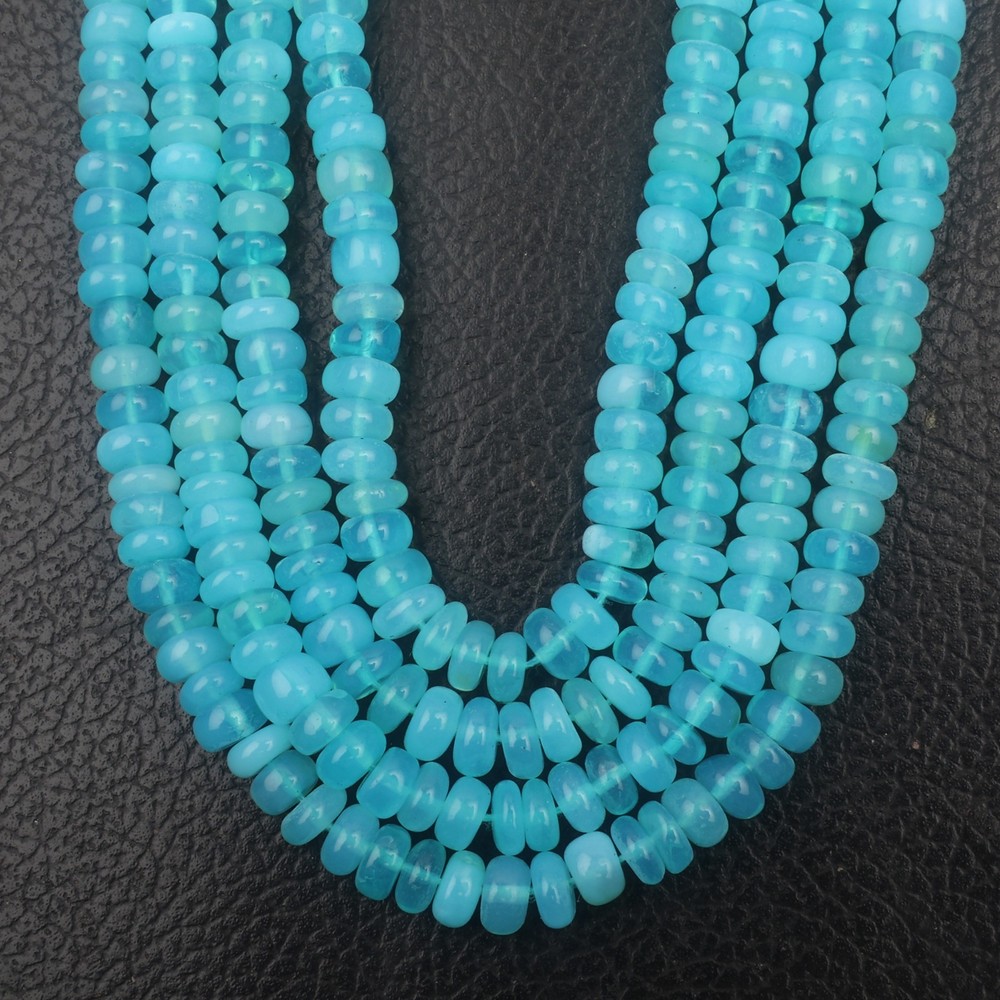 Peruvian Opal Beads Smooth Rondelle Shape Beads 16 Inch Strand 5-6 MM Beads