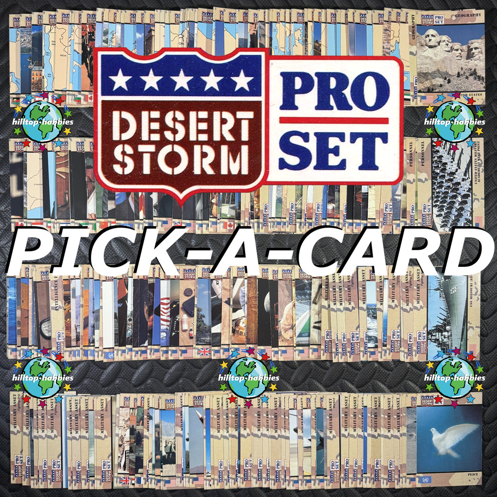 1991 Pro Set Desert Storm Pick-A-Card 1-250 Military War Trading Cards Proset