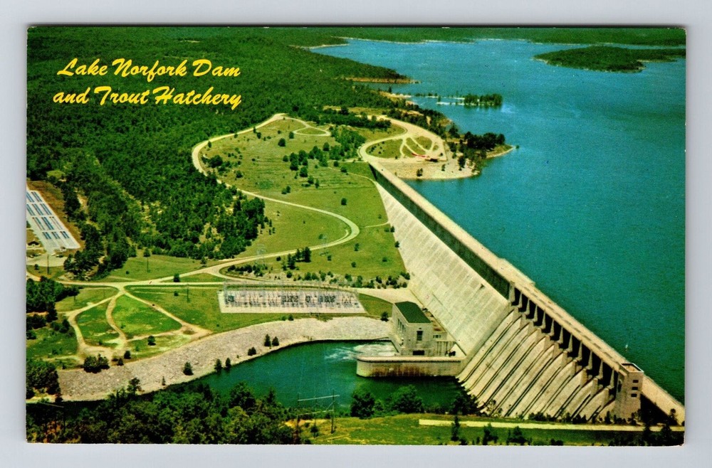 Mountain Home AR-Arkansas, Lake Norfork Dam, Vintage Postcard