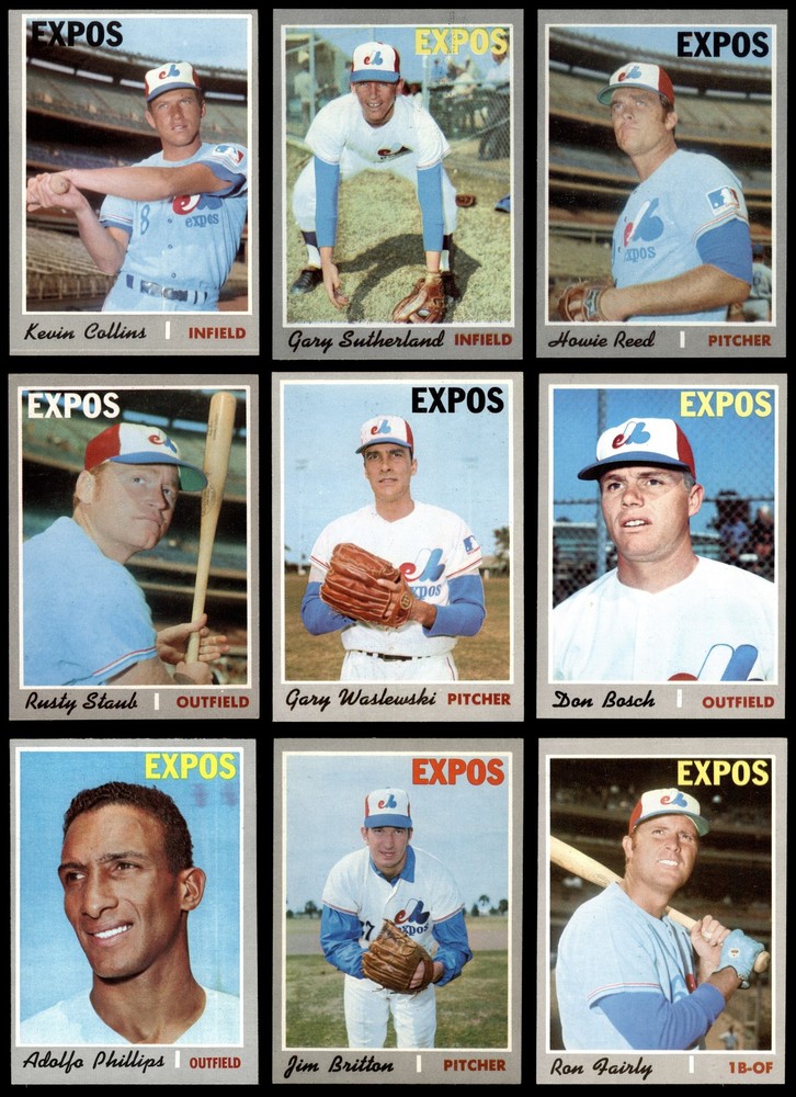 1970 Topps Montreal Expos Team Set 6 - EX/MT 6830890