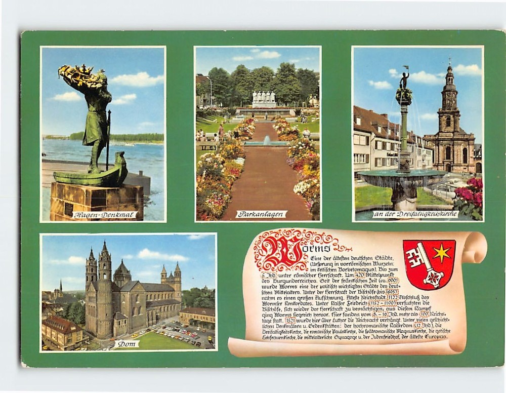 Postcard Scenes & Views Worms Germany