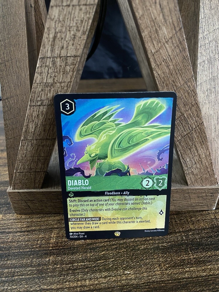 Disney Lorcana Diablo Devoted Herald 70/204 Non-Foil Legendary (Proxy)