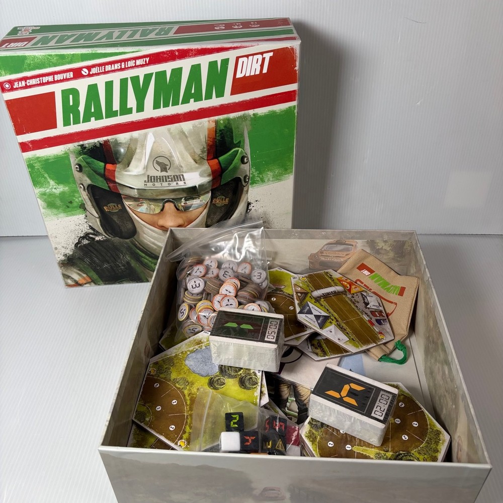 Rallyman DIRT Board Game Holy Grail Games 1-6 Players Open Box Sealed Contents
